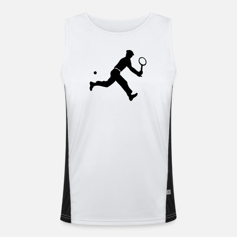 Tennis retro Funktionelles Kontrast-Tank Top für Männer 