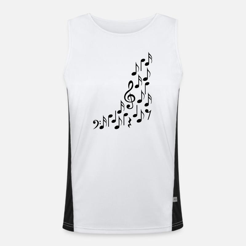 Notenschluessel and notes Men's Functional Contrast Tank Top 