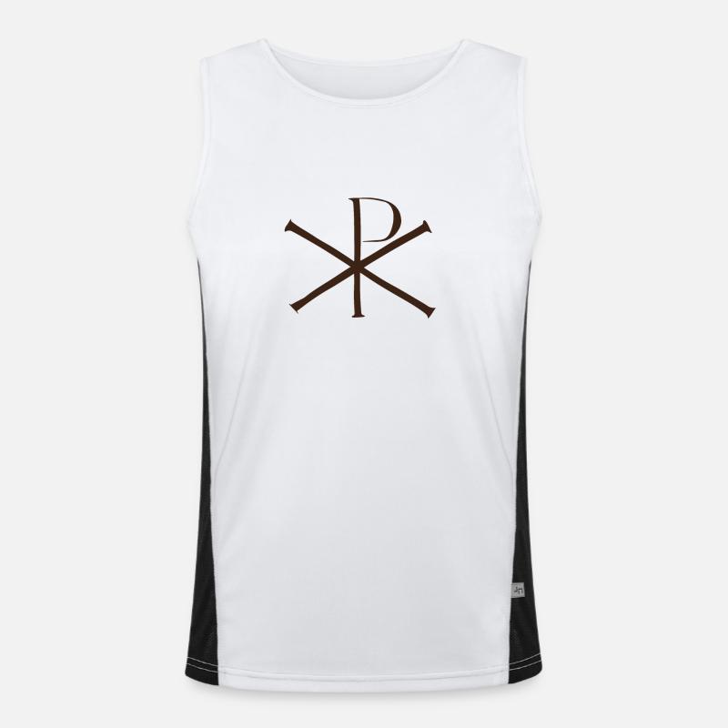 Christus Monogram XP Functionele contrasterende tanktop voor mannen 