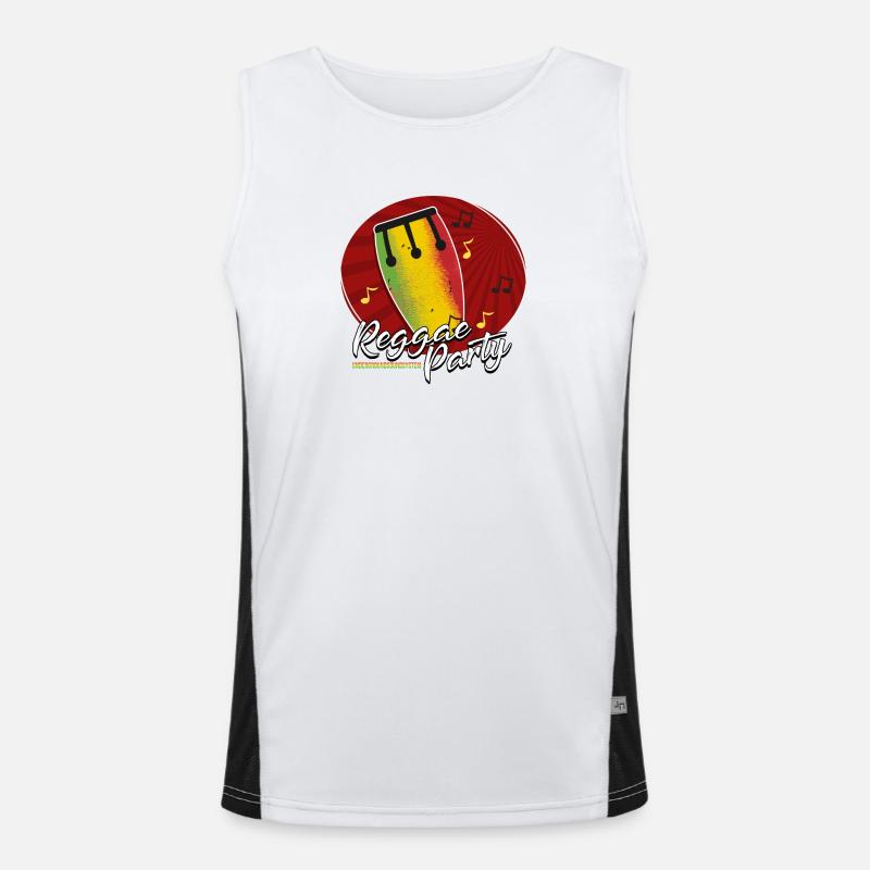 Reggae Party Drum Tee Men's Functional Contrast Tank Top 