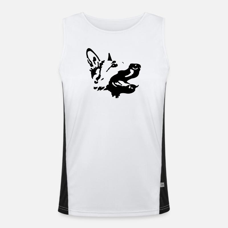 Schäferhund Funktionelles Kontrast-Tank Top für Männer 