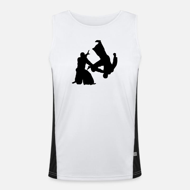 Aikido Funktionelles Kontrast-Tank Top für Männer 