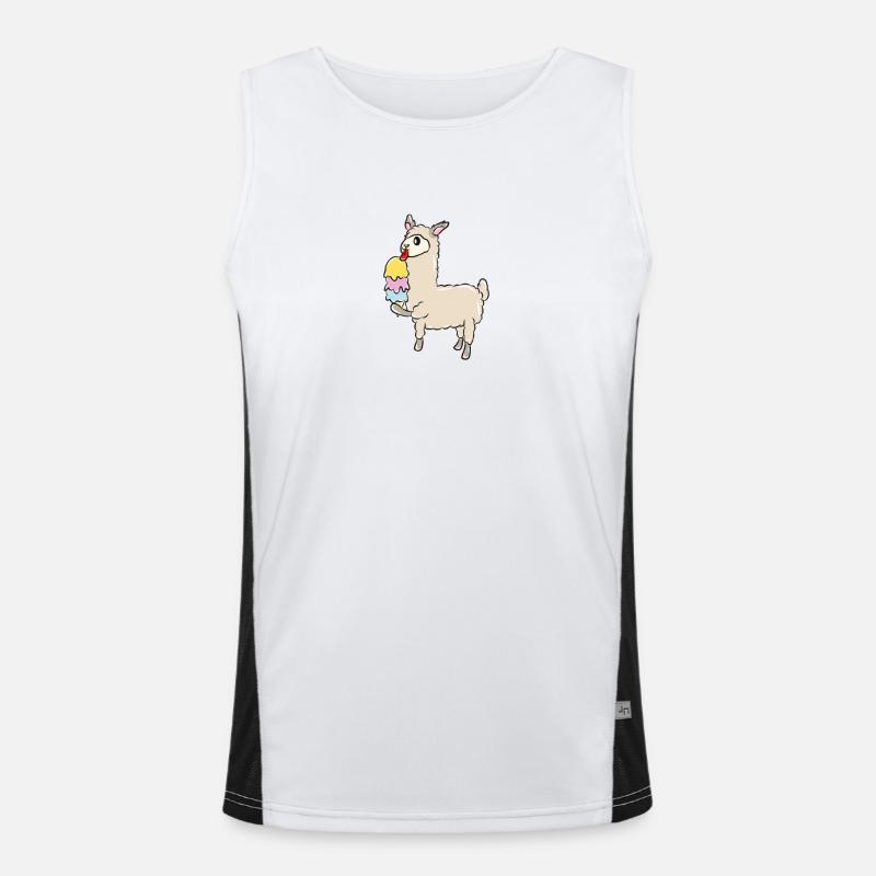 Lama Eiskrem Funktionelles Kontrast-Tank Top für Männer 