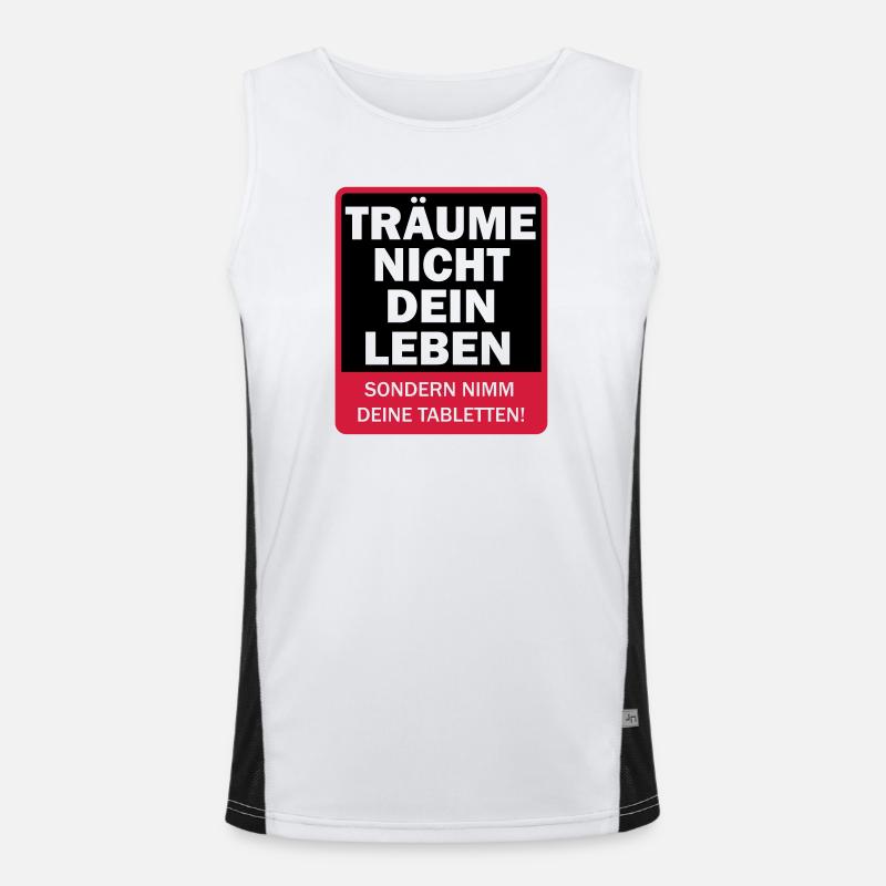 traeume nicht dein leben Funktionelles Kontrast-Tank Top für Männer 