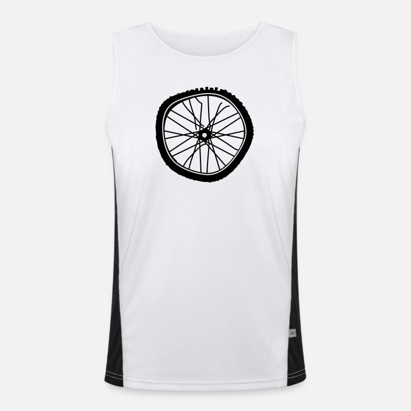 A broken bicycle tire Men's Functional Contrast Tank Top 