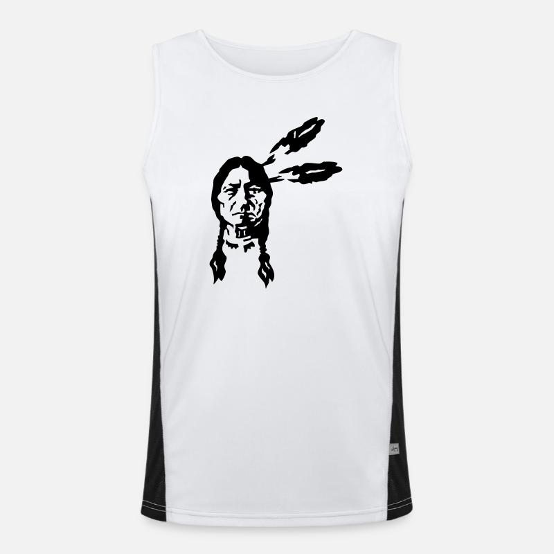 indian Men's Functional Contrast Tank Top 