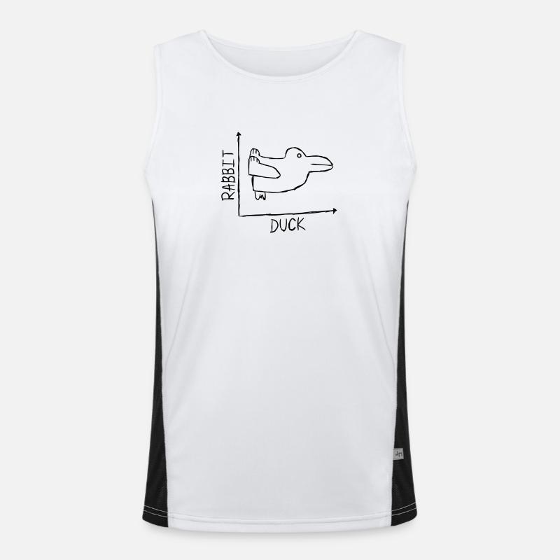 Rabbit Duck Funktionelles Kontrast-Tank Top für Männer 