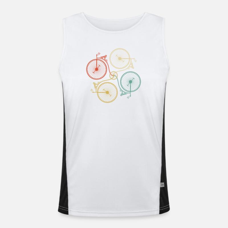 Wheel Mosaic Gradient Men's Functional Contrast Tank Top 