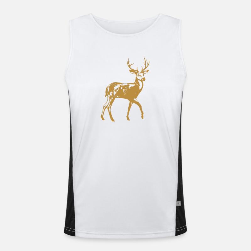 Hirsch Funktionelles Kontrast-Tank Top für Männer 
