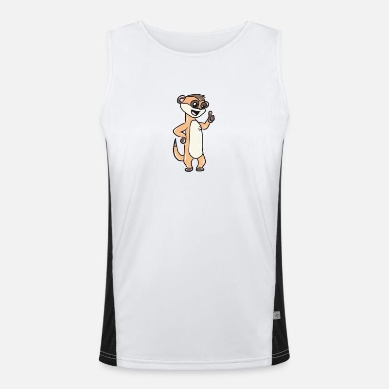 Animal Meerkats Men's Functional Contrast Tank Top 