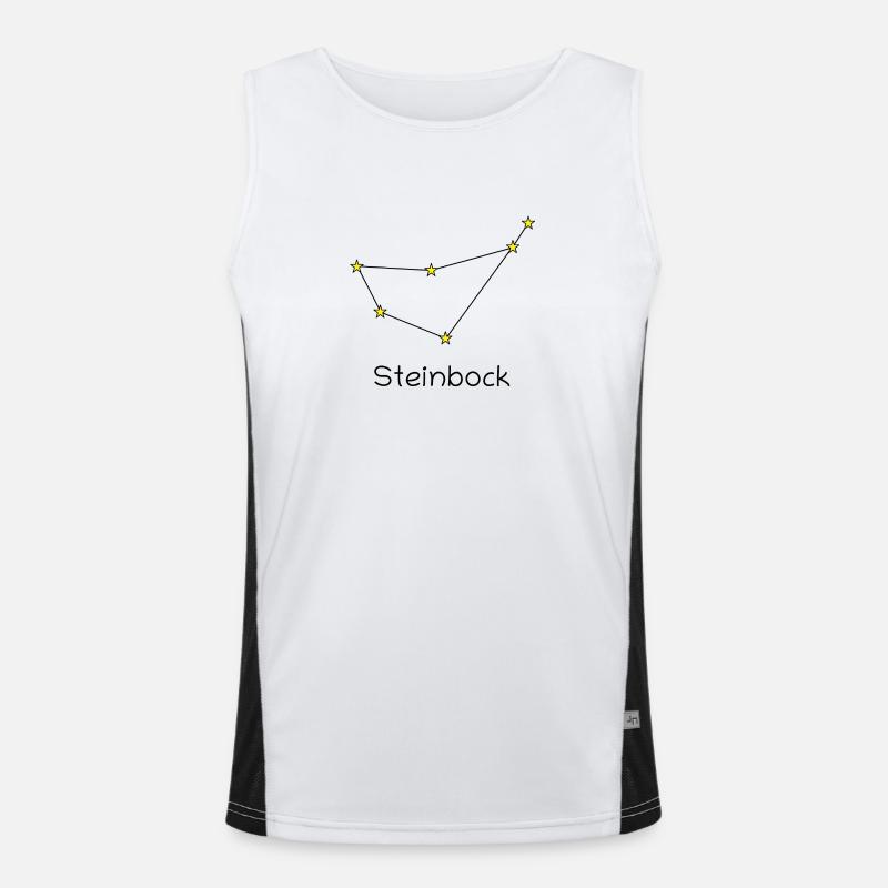 Sternzeichen Steinbock Funktionelles Kontrast-Tank Top für Männer 