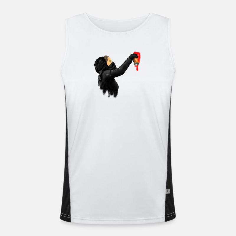 graffiti Men's Functional Contrast Tank Top 