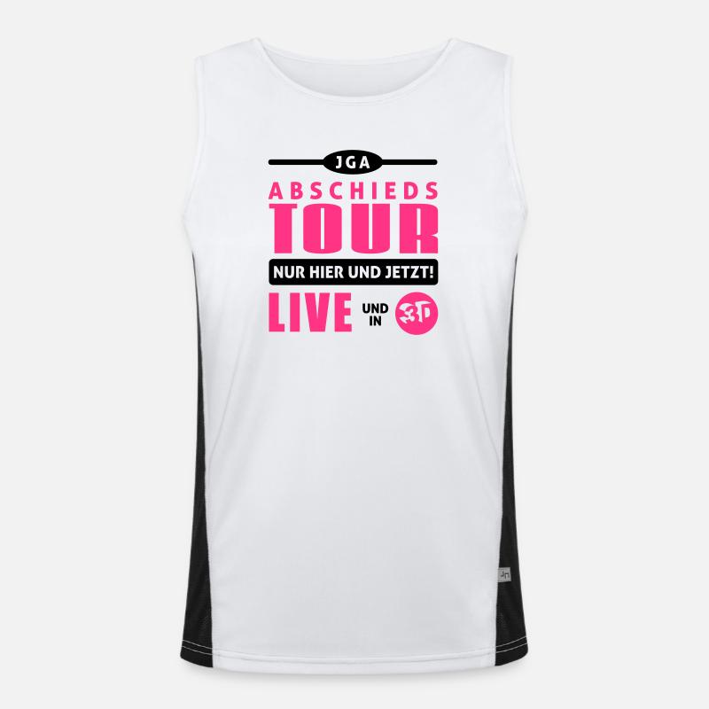 Zum Junggesellen-Abschied LIVE und in 3D Funktionelles Kontrast-Tank Top für Männer 