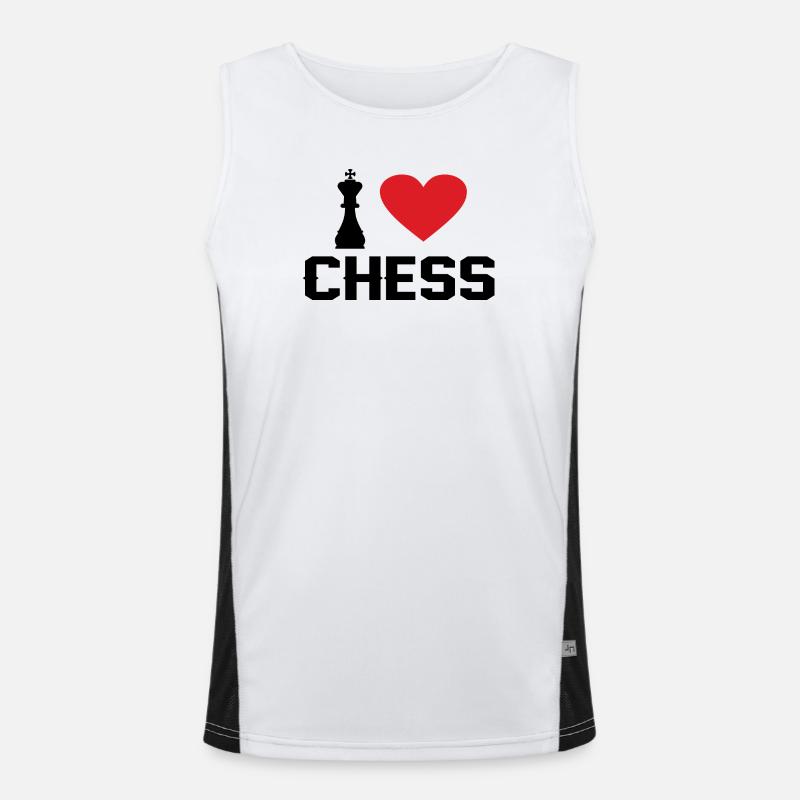 J'aime les échecs Débardeur respirant contrasté Homme 