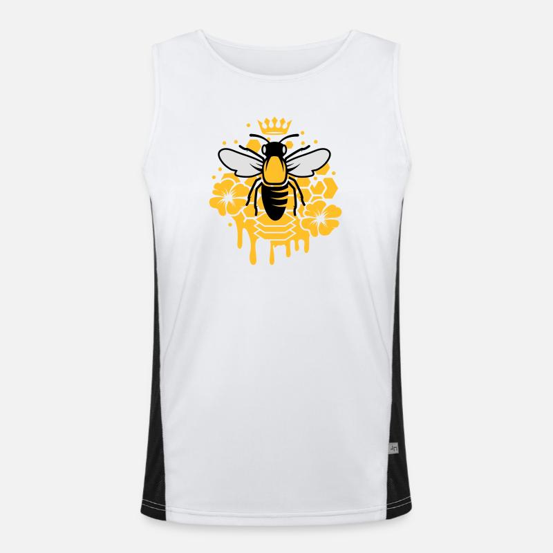 Une abeille avec une couronne Débardeur respirant contrasté Homme 