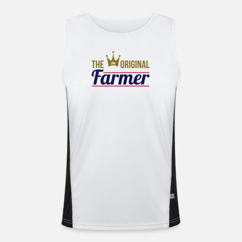 Farmer Funktionelles Kontrast-Tank Top für Männer 