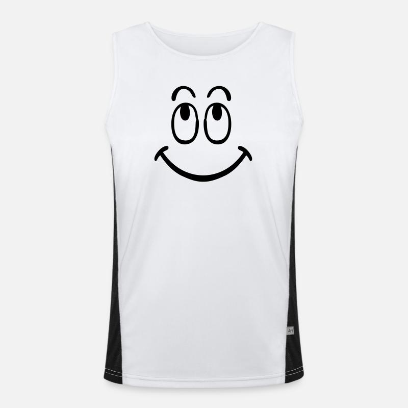 smiley Funktionelles Kontrast-Tank Top für Männer 