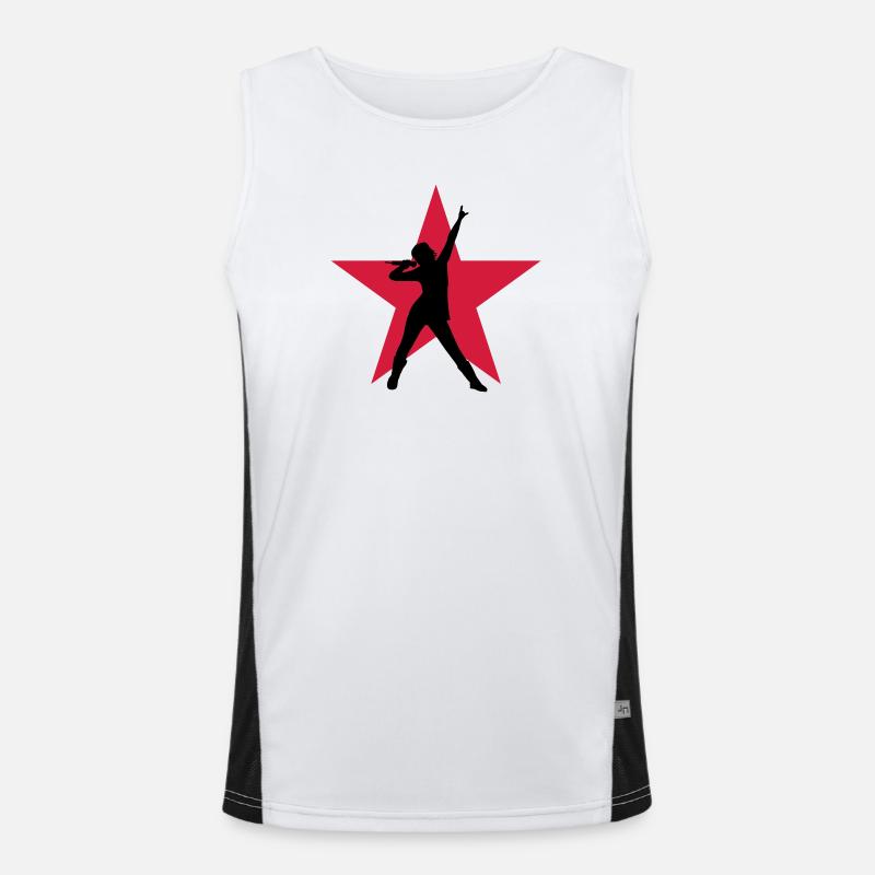 Singer / Sänger / Chanter Funktionelles Kontrast-Tank Top für Männer 