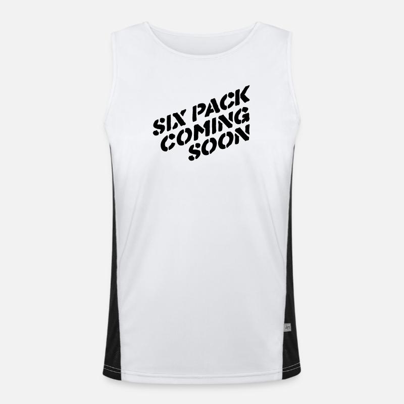 six pack Funktionelles Kontrast-Tank Top für Männer 