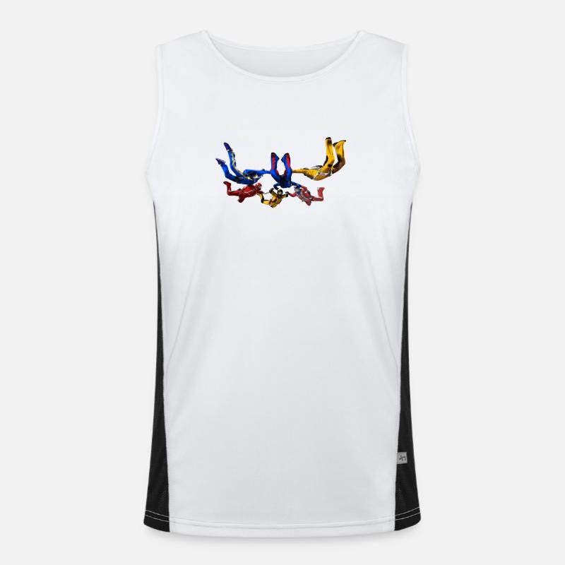 skydivers Funktionelles Kontrast-Tank Top für Männer 