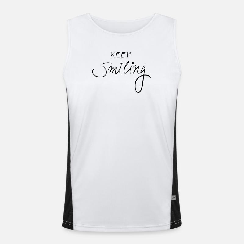 keep smiling Men's Functional Contrast Tank Top 
