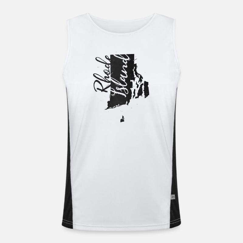 Rhode Island Funktionelles Kontrast-Tank Top für Männer 