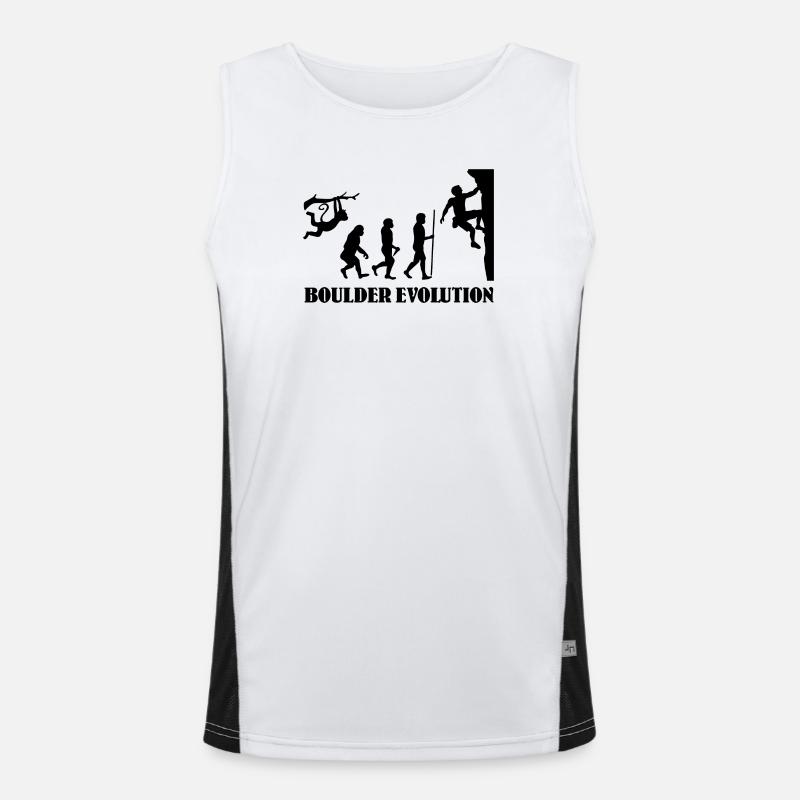 Boulder Evolution Klettern Bergsteigen Boulderer Funktionelles Kontrast-Tank Top für Männer 