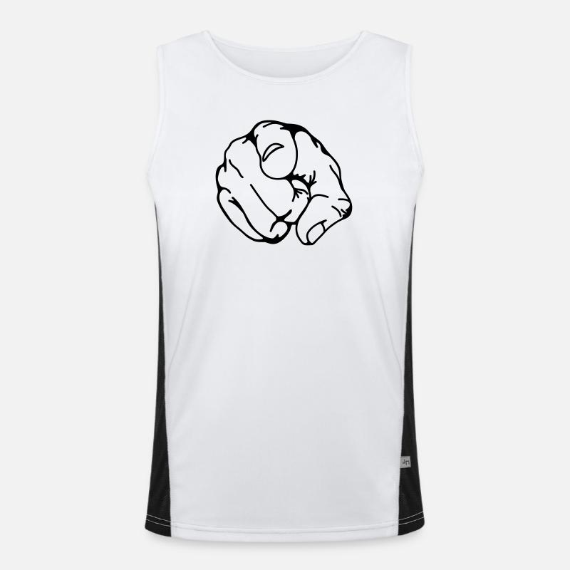 hand faust finger Funktionelles Kontrast-Tank Top für Männer 
