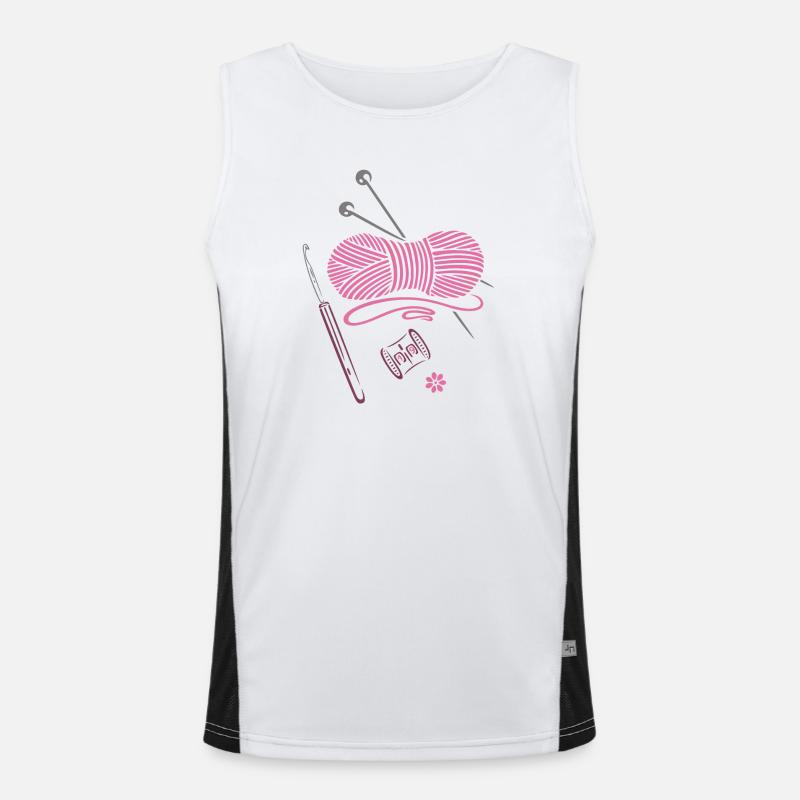 Handarbeit Stricken Häkeln Funktionelles Kontrast-Tank Top für Männer 