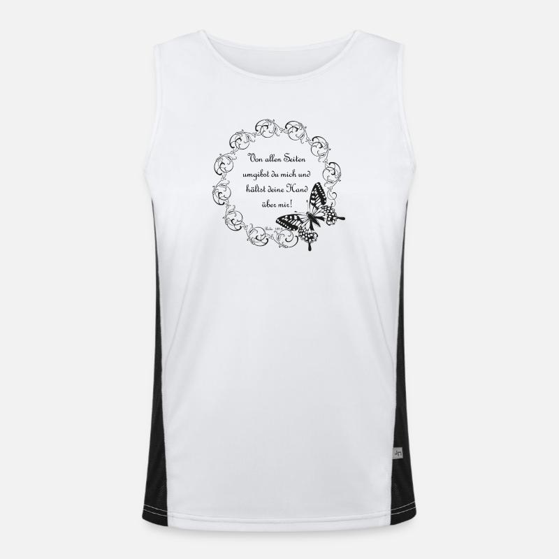 Psalm 139 Funktionelles Kontrast-Tank Top für Männer 