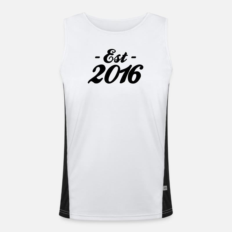 established 2016 Débardeur respirant contrasté Homme 