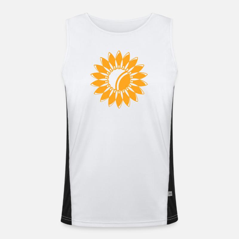 Icône de tournesol Logo Symbole de fleur Débardeur respirant contrasté Homme 