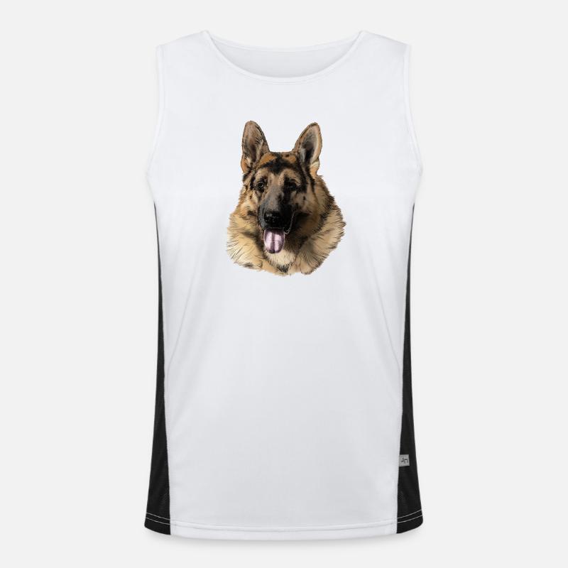 Schäferhund Funktionelles Kontrast-Tank Top für Männer 
