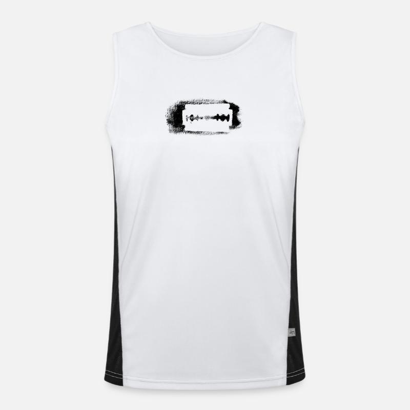 Rasierklinge Funktionelles Kontrast-Tank Top für Männer 