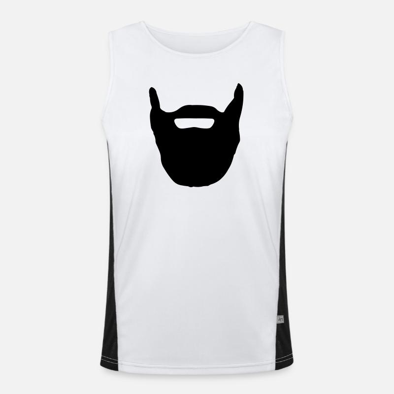 Beard - Men's Functional Contrast Tank Top  - white/black
