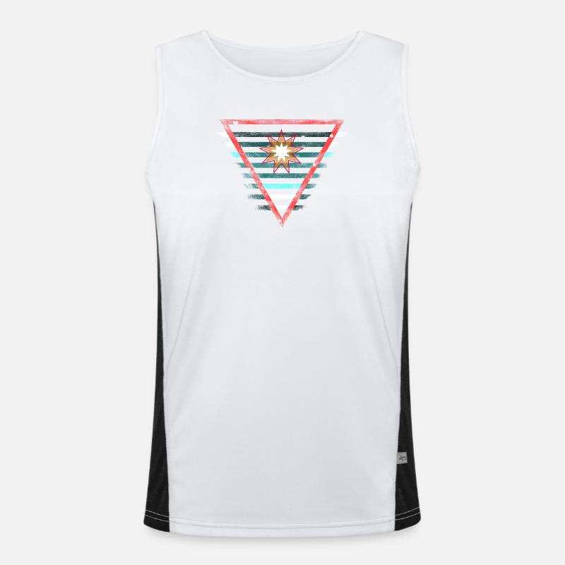Superheld Emblem - Scifi Funktionelles Kontrast-Tank Top für Männer 