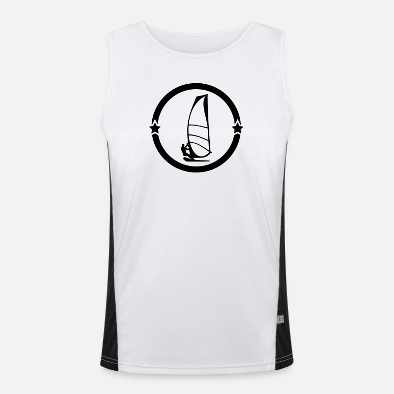 Windsurfen / Windsurfer / Windsurf / Windsurfing Funktionelles Kontrast-Tank Top für Männer 