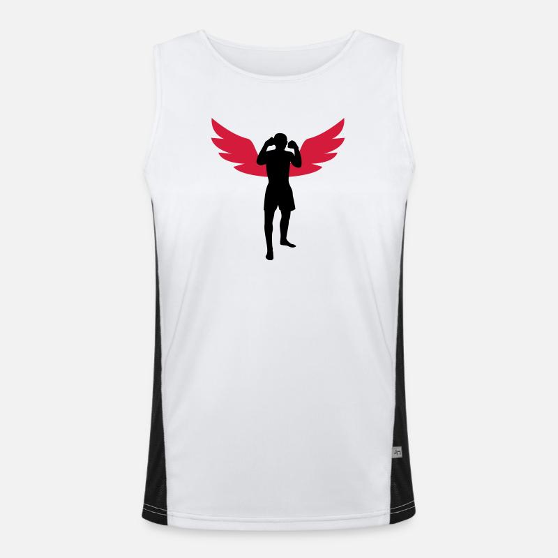 Kickboxen / Kickboxing / Kickboxer / Kick Boxing Funktionelles Kontrast-Tank Top für Männer 