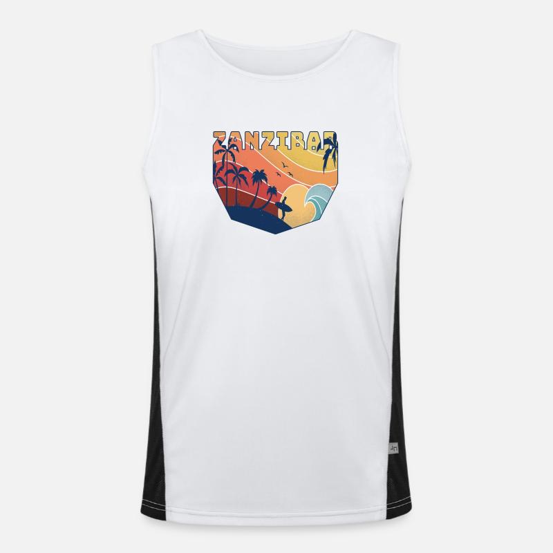 Surfer Design / Geschenk Funktionelles Kontrast-Tank Top für Männer 
