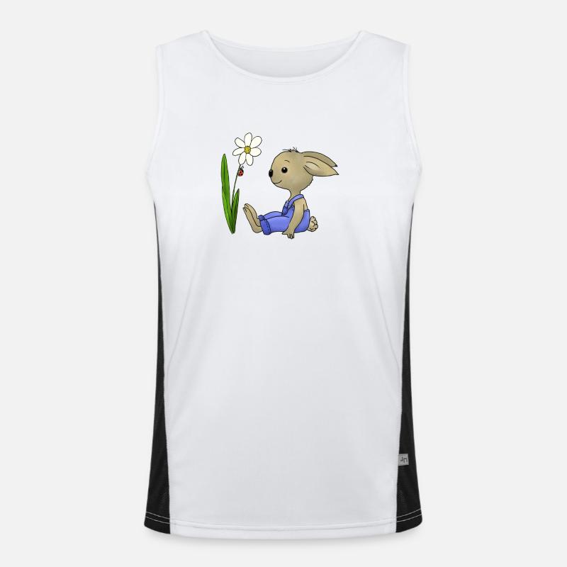 Rabbit and ladybug Men's Functional Contrast Tank Top 