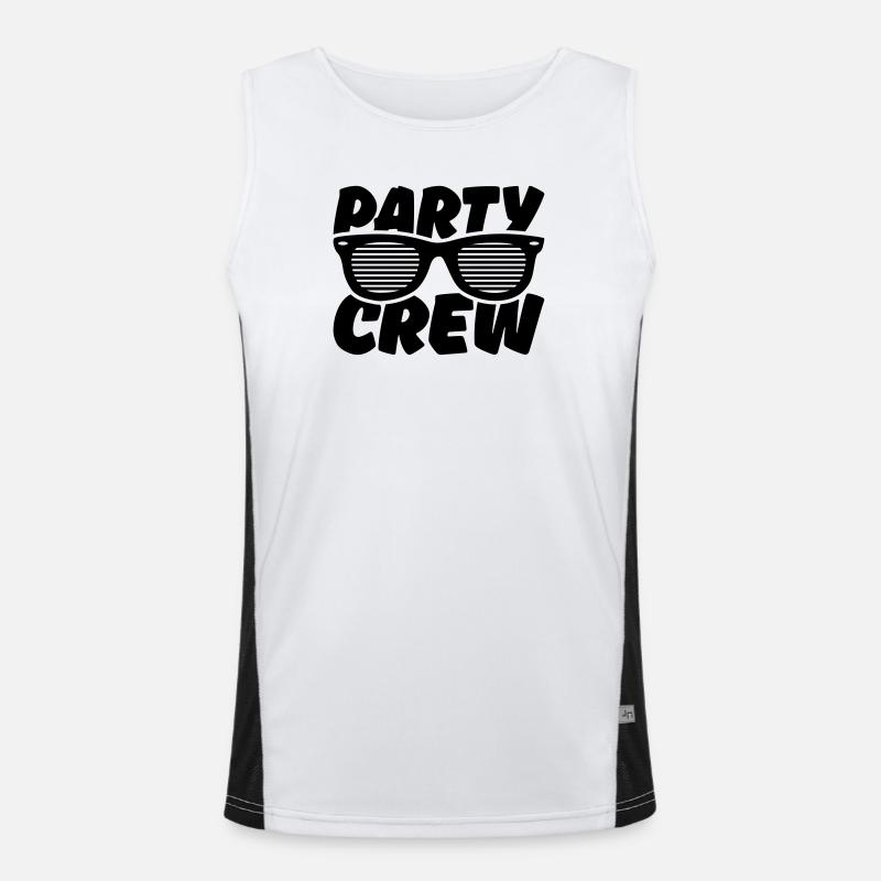 party crew Funktionelles Kontrast-Tank Top für Männer 