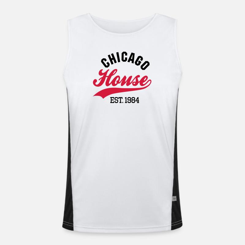 Chicago house est. 1984 Débardeur respirant contrasté Homme 