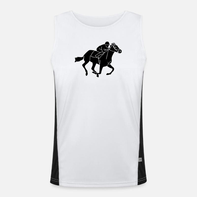 Equestrian - gallop races Men's Functional Contrast Tank Top 