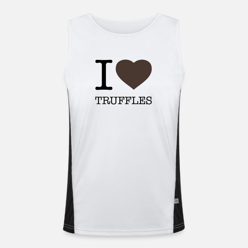 I LOVE TRUFFLES Trüffel Funktionelles Kontrast-Tank Top für Männer 