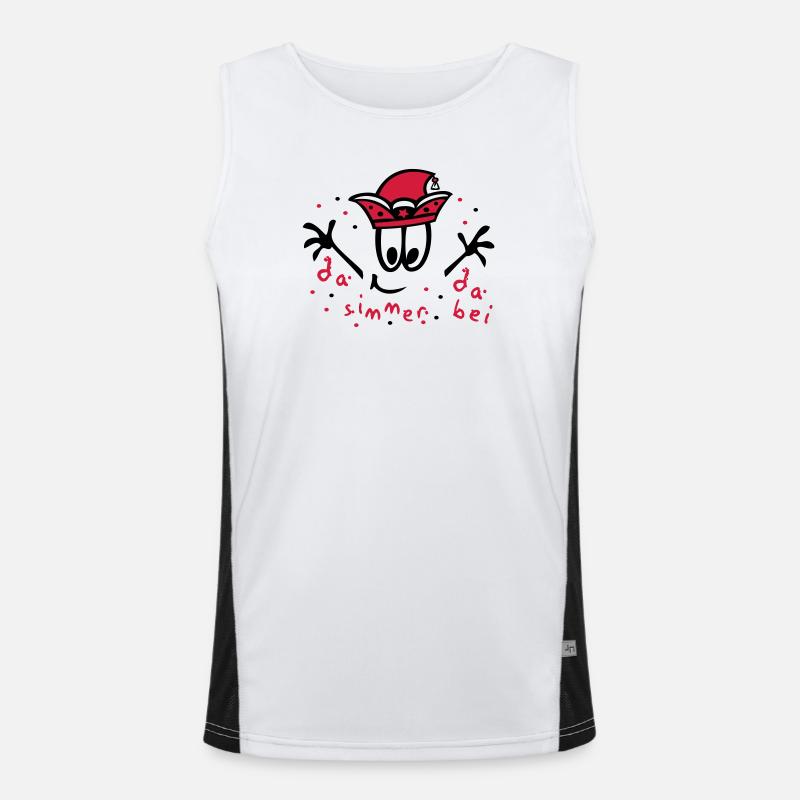 Fasching mit Konfetti, Karneval Funktionelles Kontrast-Tank Top für Männer 