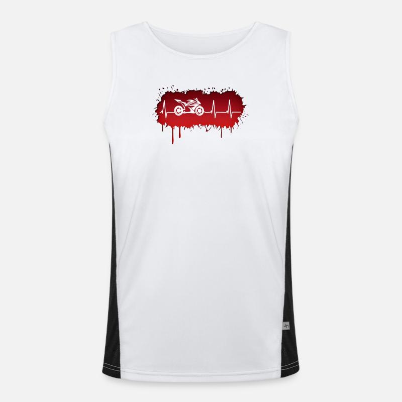 Impulsion de pilote de course de moto Débardeur respirant contrasté Homme 