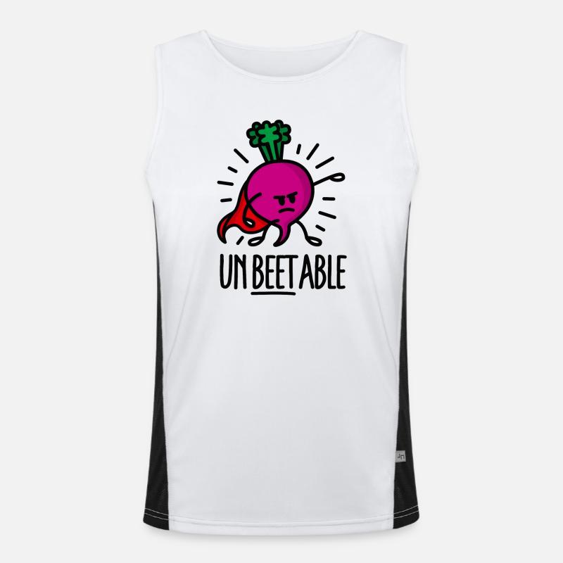 Unbeetable / unbeatable beet betterave imbattable Débardeur respirant contrasté Homme 