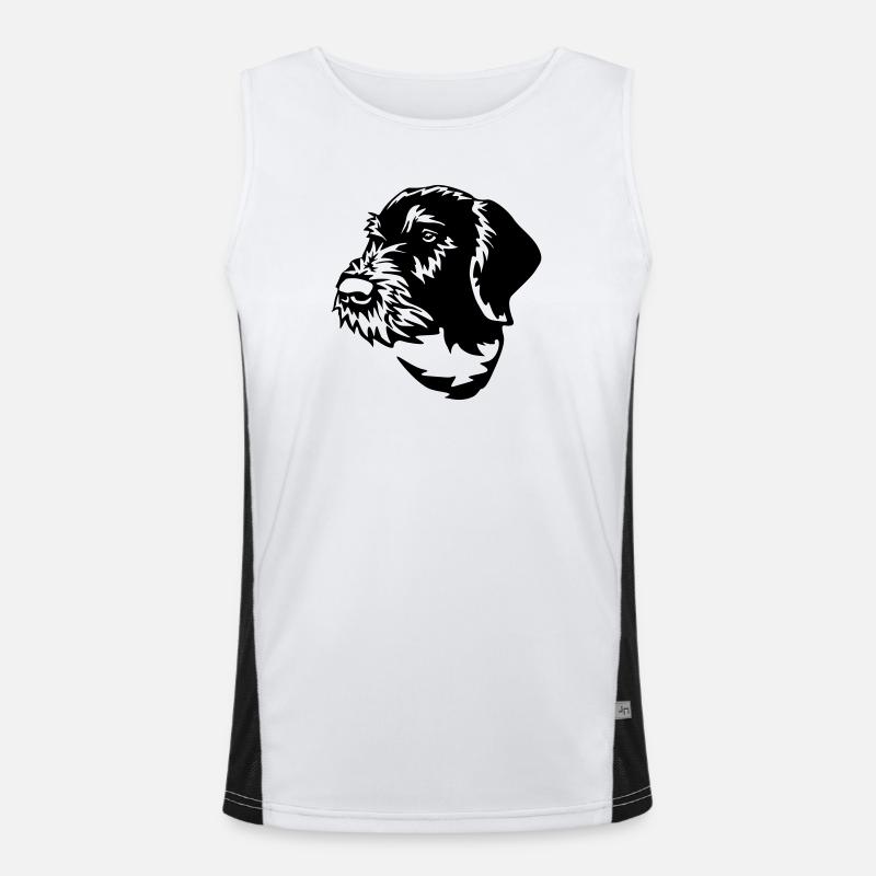 German Wirehaired Pointer Men's Functional Contrast Tank Top 
