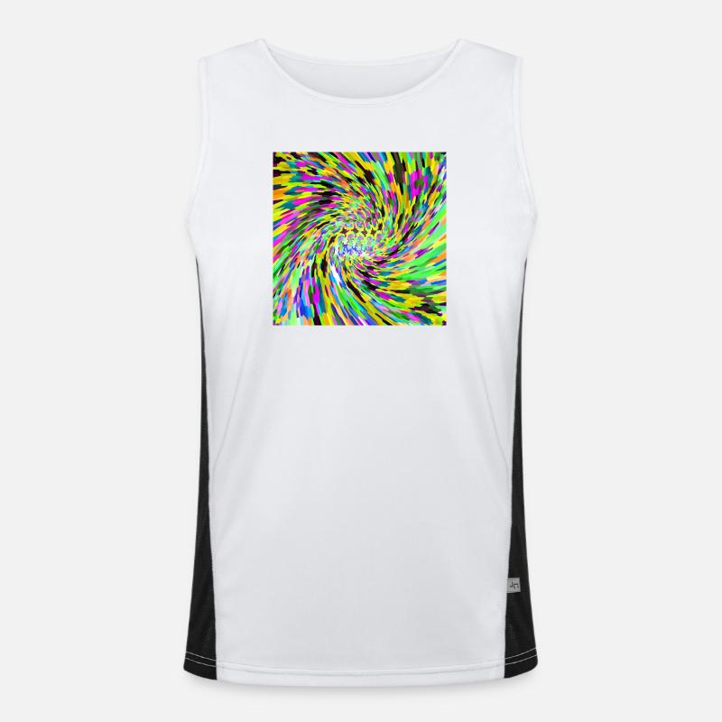 Psychedelic vortex Men's Functional Contrast Tank Top 