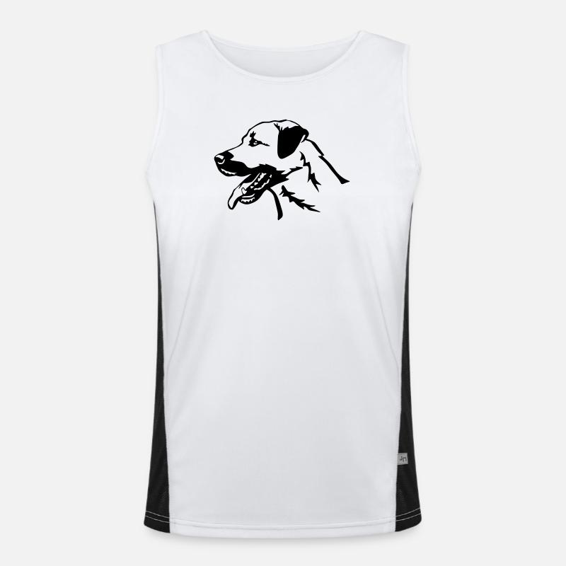Kangal head - Men's Functional Contrast Tank Top  - white/black